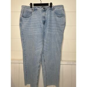 Sanctuary Denim High Rise Straight Women's Jeans 20W Light Wash NWT! 27" inseam